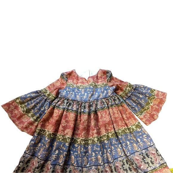 Pippa & Julie bell sleeve bohemian dress size Girls 4 - Picture 2 of 13